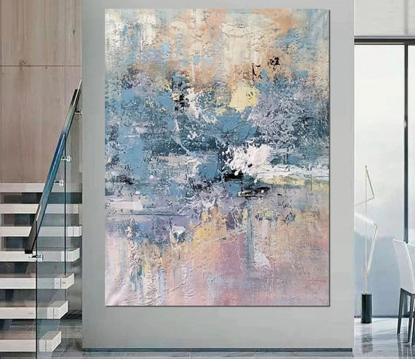Simple Wall Art Ideas, Heavy Texture Painting, Bedroom Abstract Paintings, Modern Abstract Painting, Large Acrylic Canvas Paintings-artworkcanvas