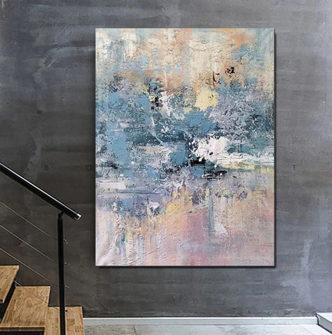 Simple Wall Art Ideas, Heavy Texture Painting, Bedroom Abstract Paintings, Modern Abstract Painting, Large Acrylic Canvas Paintings-artworkcanvas