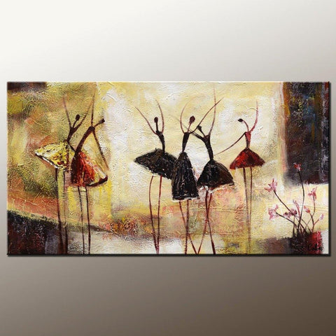 Abstract Art, Contemporary Wall Art, Modern Art, Ballet Dancer Painting, Art for Sale, 100% Hand Painted Art-artworkcanvas