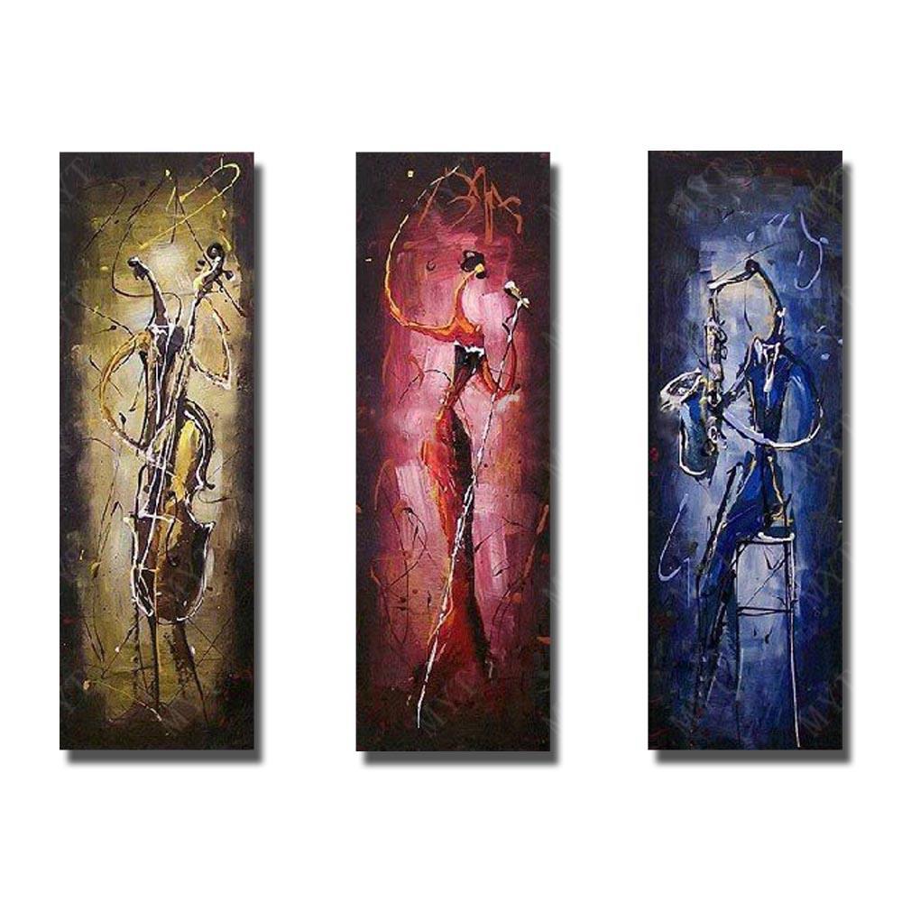 Cellist, Singer, Saxophone Player, Musical Instrument Player Painting, Bedroom Abstract Painting-artworkcanvas