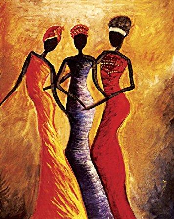 Canvas Painting, African Art, African Woman Painting, African Girl Painting, Modern Wall Art-artworkcanvas