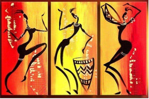 Bedroom Wall Art Paintings, African Woman Dancing Painting, African Girl Painting, Extra Large Painting on Canvas, Buy Paintings Online-artworkcanvas