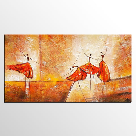Original Wall Art, Canvas Art, Ballet Dancer Painting, Abstract Art, Canvas Painting, Modern Art-artworkcanvas