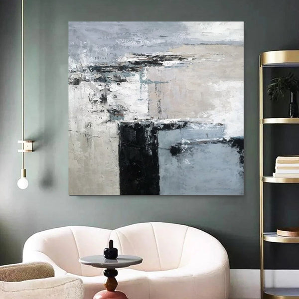 Simple Acrylic Paintings, Modern Wall Art Paintings for Living Room, Dining Room Acrylic Paintings, Heavy Texture Canvas Art, Buy Art Online-artworkcanvas