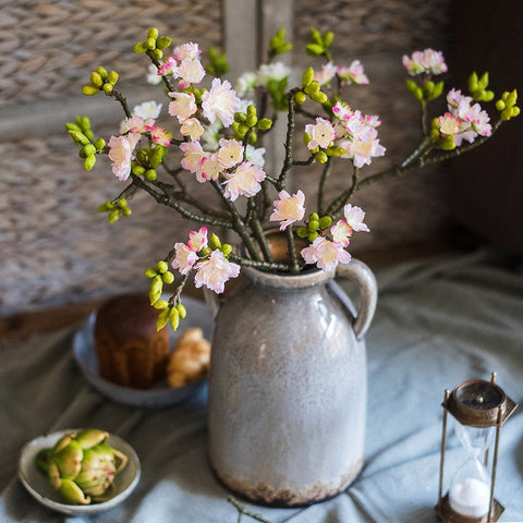 Cherry Blossom, Sakura Flowers, Creative Flower Arrangement Ideas for Home Decoration, Unique Artificial Flowers, Simple Artificial Floral for Bedroom-artworkcanvas