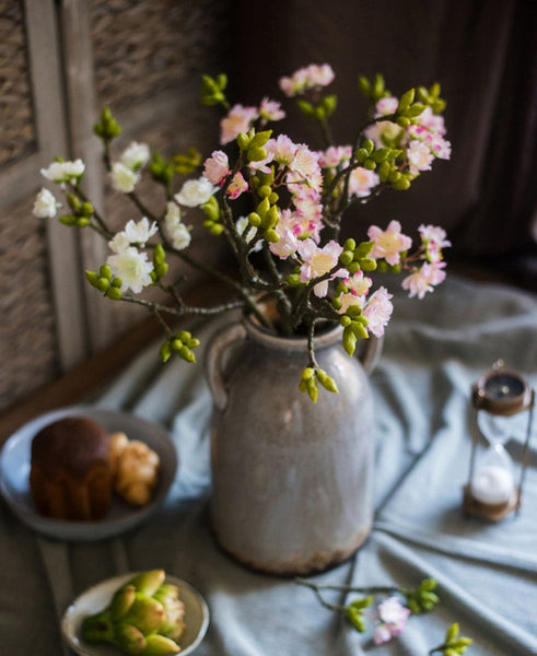 Cherry Blossom, Sakura Flowers, Creative Flower Arrangement Ideas for Home Decoration, Unique Artificial Flowers, Simple Artificial Floral for Bedroom-artworkcanvas
