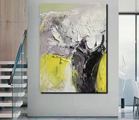 Living Room Abstract Paintings, Hand Painted Canvas Paintings, Heavy Texture Paintings, Palette Knife Painting, Modern Acrylic Painting-artworkcanvas