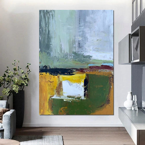 Wall Art Paintings for Living Room, Simple Green Modern Art, Simple Abstract Painting, Large Canvas Paintings for Bedroom, Buy Paintings Online-artworkcanvas