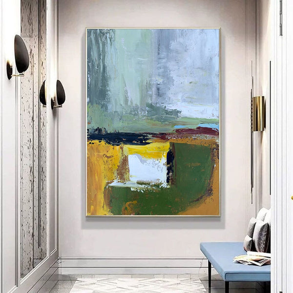 Wall Art Paintings for Living Room, Simple Green Modern Art, Simple Abstract Painting, Large Canvas Paintings for Bedroom, Buy Paintings Online-artworkcanvas