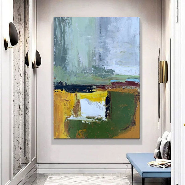 Wall Art Paintings for Living Room, Simple Green Modern Art, Simple Abstract Painting, Large Canvas Paintings for Bedroom, Buy Paintings Online-artworkcanvas