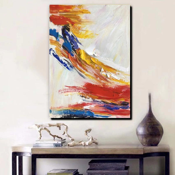 Living Room Wall Art Paintings, Acrylic Abstract Paintings Behind Sofa, Large Painting Behind Couch, Buy Abstract Painting Online, Simple Modern Art-artworkcanvas