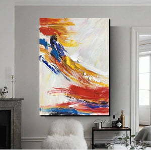 Living Room Wall Art Paintings, Acrylic Abstract Paintings Behind Sofa, Large Painting Behind Couch, Buy Abstract Painting Online, Simple Modern Art-artworkcanvas
