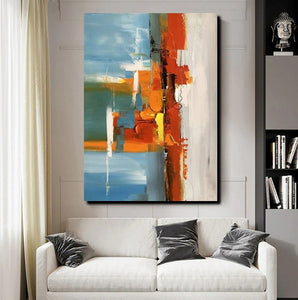 Abstract Paintings Behind Sofa, Heavy Texture Paintings for Living Room, Contemporary Modern Art, Buy Large Paintings Online-artworkcanvas