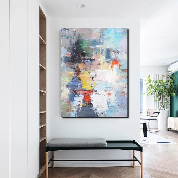 Modern Paintings Behind Sofa, Acrylic Paintings on Canvas, Large Painting for Sale, Contemporary Canvas Wall Art, Buy Paintings Online-artworkcanvas