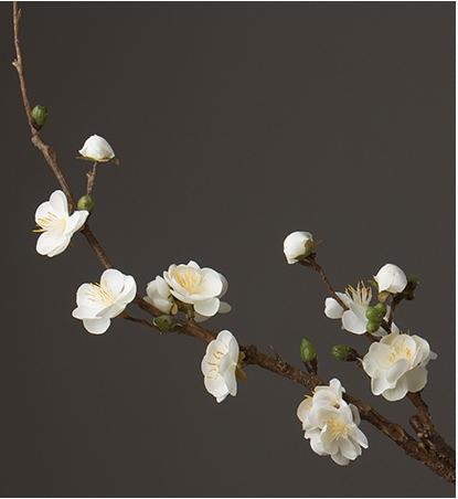 White and Pink Plum Artificial Flowers, Artificial Botany Plants, Silk Flower Arrangement, Plum Flower, Simple Flower Arrangement for Home Decoration-artworkcanvas