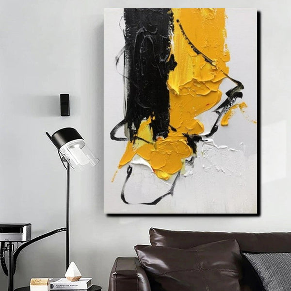 Acrylic Paintings Behind Sofa, Abstract Paintings for Bedroom, Palette Knife Canvas Art, Contemporary Canvas Wall Art, Buy Paintings Online-artworkcanvas