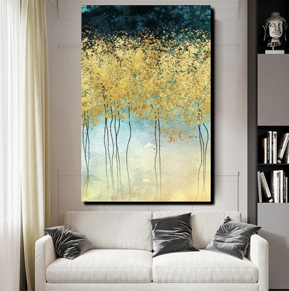 Simple Modern Art, Bedroom Wall Art Ideas, Tree Paintings, Buy Wall Art Online, Simple Abstract Art, Large Acrylic Painting on Canvas-artworkcanvas