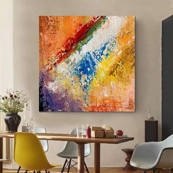 Hand Painted Acrylic Painting, Wall Art Painting for Living Room, Modern Contemporary Artwork, Acrylic Paintings for Dining Room-artworkcanvas