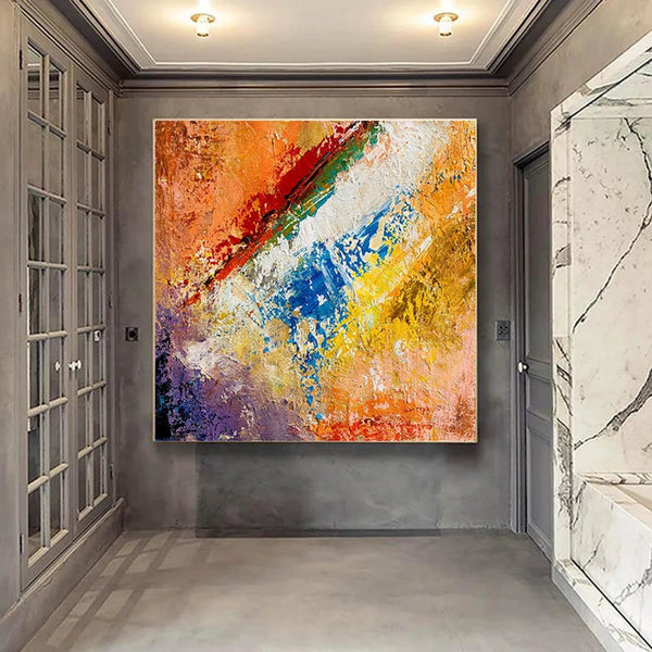 Hand Painted Acrylic Painting, Wall Art Painting for Living Room, Modern Contemporary Artwork, Acrylic Paintings for Dining Room-artworkcanvas