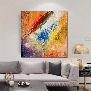 Hand Painted Acrylic Painting, Wall Art Painting for Living Room, Modern Contemporary Artwork, Acrylic Paintings for Dining Room-artworkcanvas