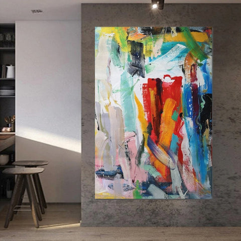 Modern Contemporary Artwork, Buy Paintings Online, Colorful Abstract Acrylic Paintings for Living Room, Heavy Texture Canvas Art, Impasto Wall Art Paintings-artworkcanvas